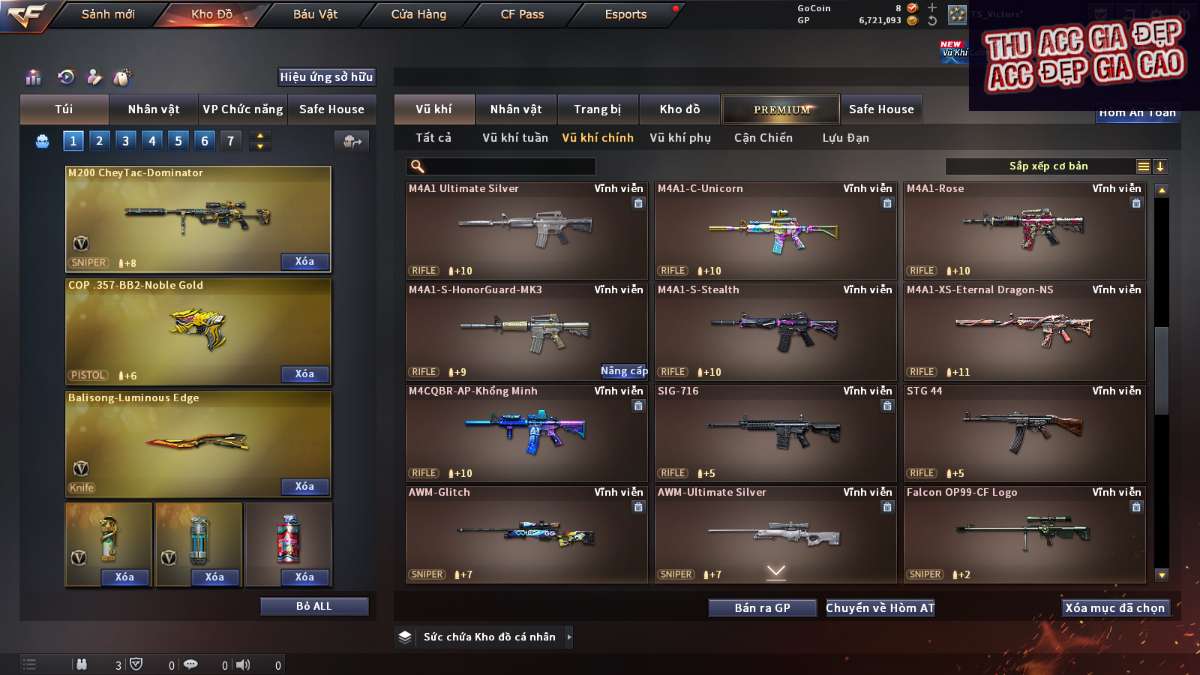 shop acc cf uy tin gia re